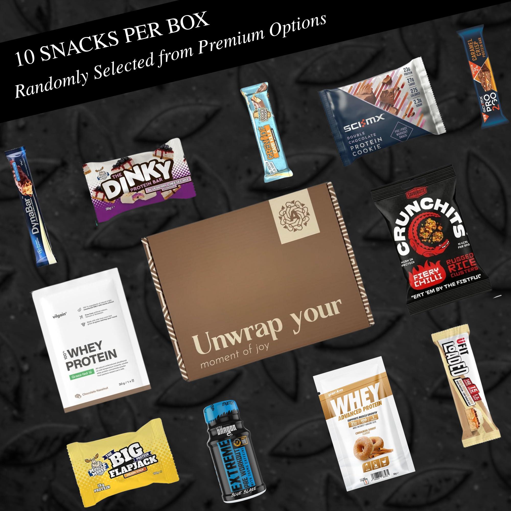 A Amousa Protein Hamper-Protein Gift Set & Fitness Hamper Including Protein Bar, Protein Powder & More! This Protein Box Is A Great Gym Gifts for Men&Women! Protein Gifts for Men,Women & Gifts for Gym Lovers!