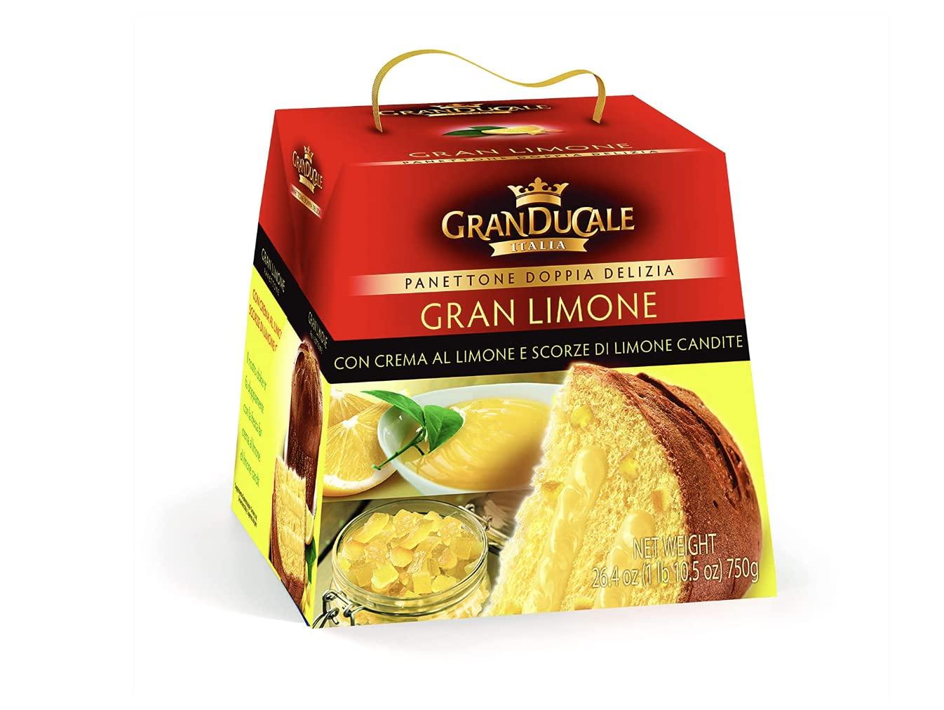 Sync'T Panettone Doppia Delizia Gran Limone - Gran Ducale Lemon Cream Filled Panettone 750g - Traditional Christmas Cake