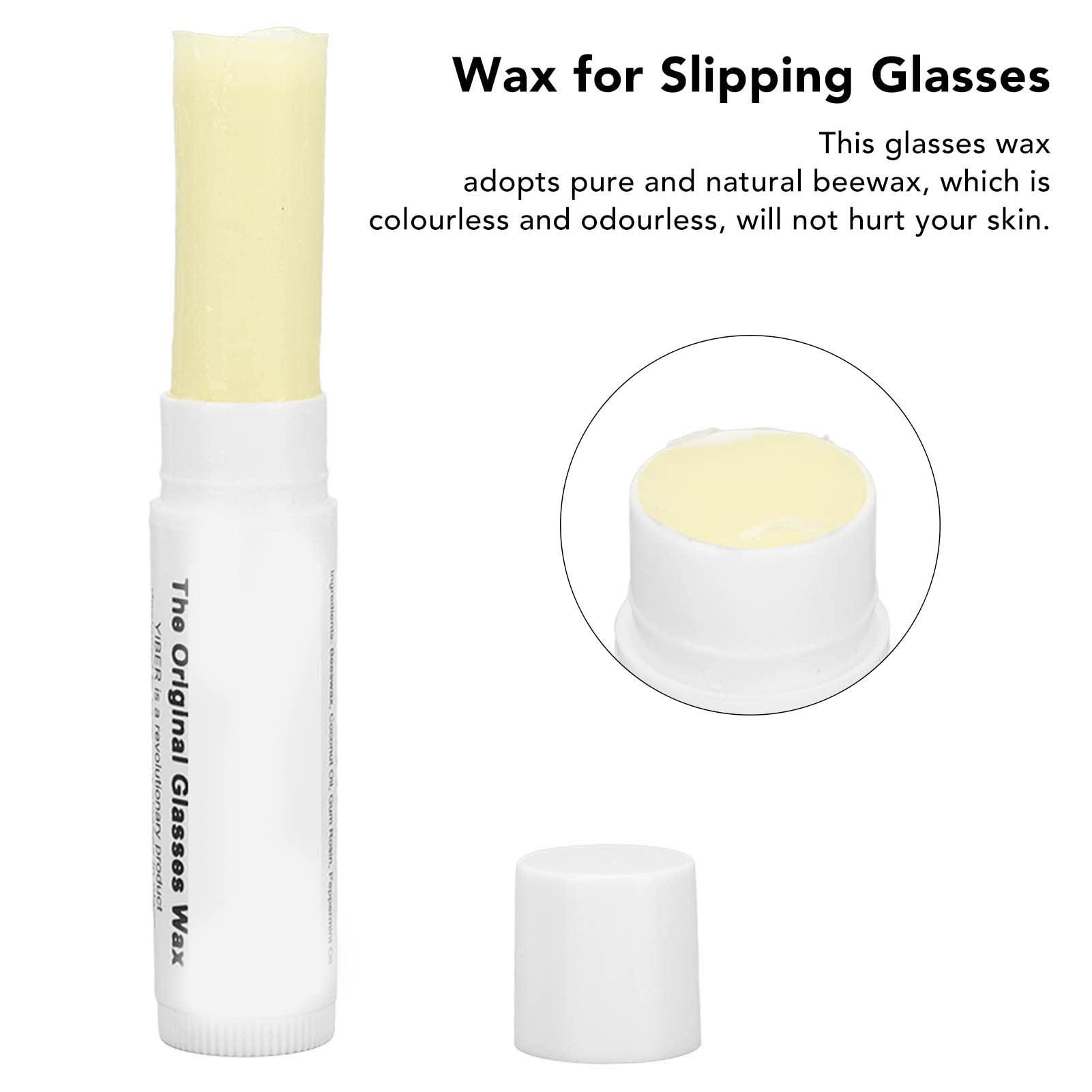 NOENNULL Glasses Wax, Pure Natural Beeswax, Odourless, Non-Slip, Easy to Use, Glasses Wax Sunglasses Frames