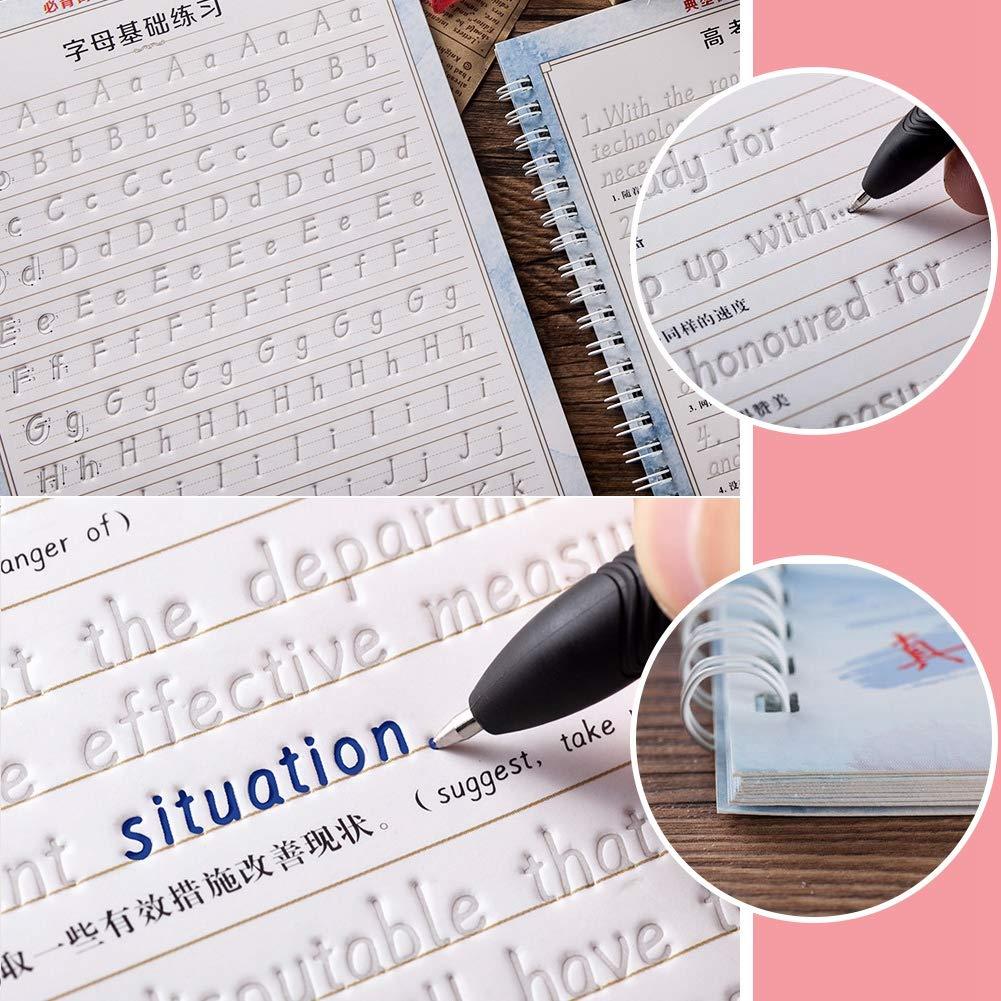 Tixiyu English Hengshui Style Calligraphy Copybook Reusable Groove for Children Students
