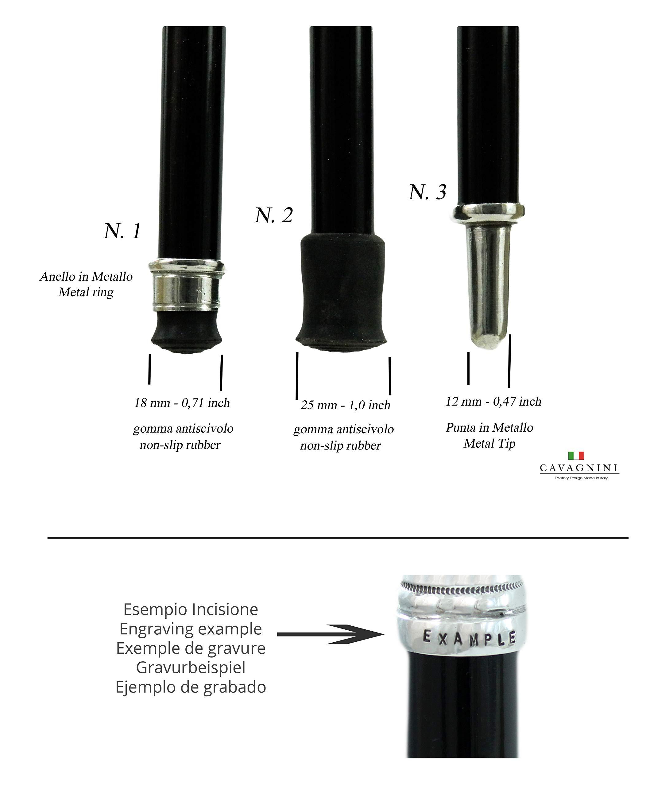 Cavagnini Cavagnini, Walking Stick, Pointer Dog, Customizable in Color, Length and tip, (Brown Beech (M))