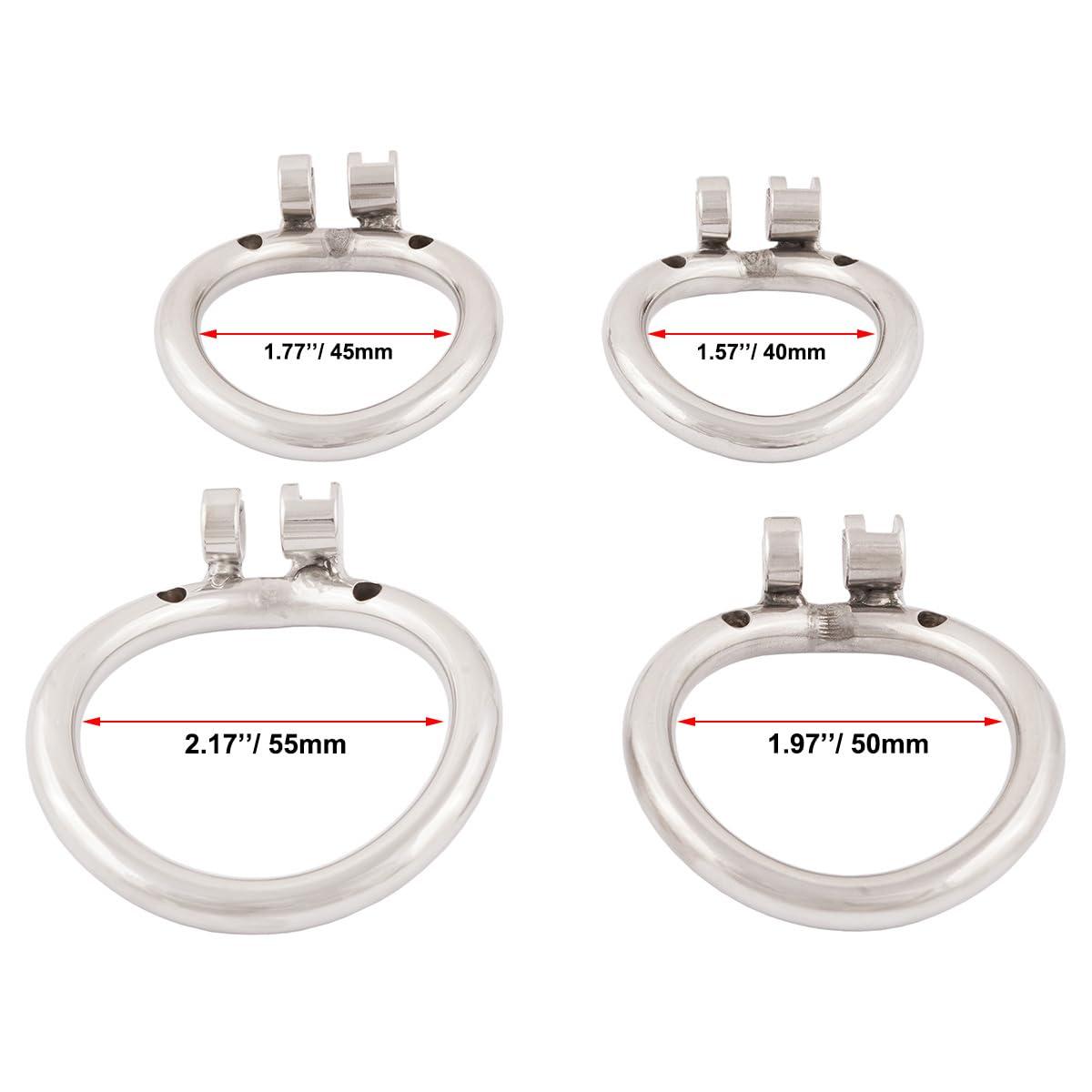 TERNENCE TERNENCE Stainless Steel Small Male Chastity Device Ergonomic Design Cock Cage S250 (1.97 inch / 50mm)