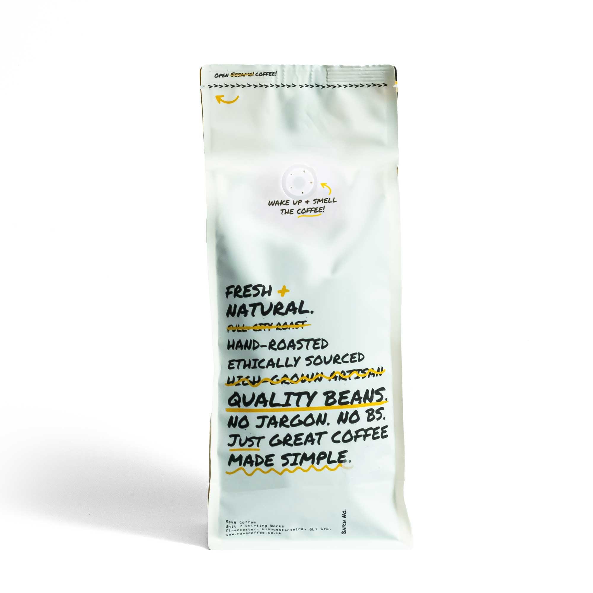 Rave Coffee Rave Coffee - Swiss Water Decaf Blend - Filter Grind Freshly Roasted and Ground Coffee 1Kg