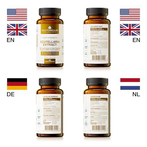 MCS Formulas Scutellaria Extract, 500mg/ Vegan Capsule, High Strength & Purity, Vegan Capsule