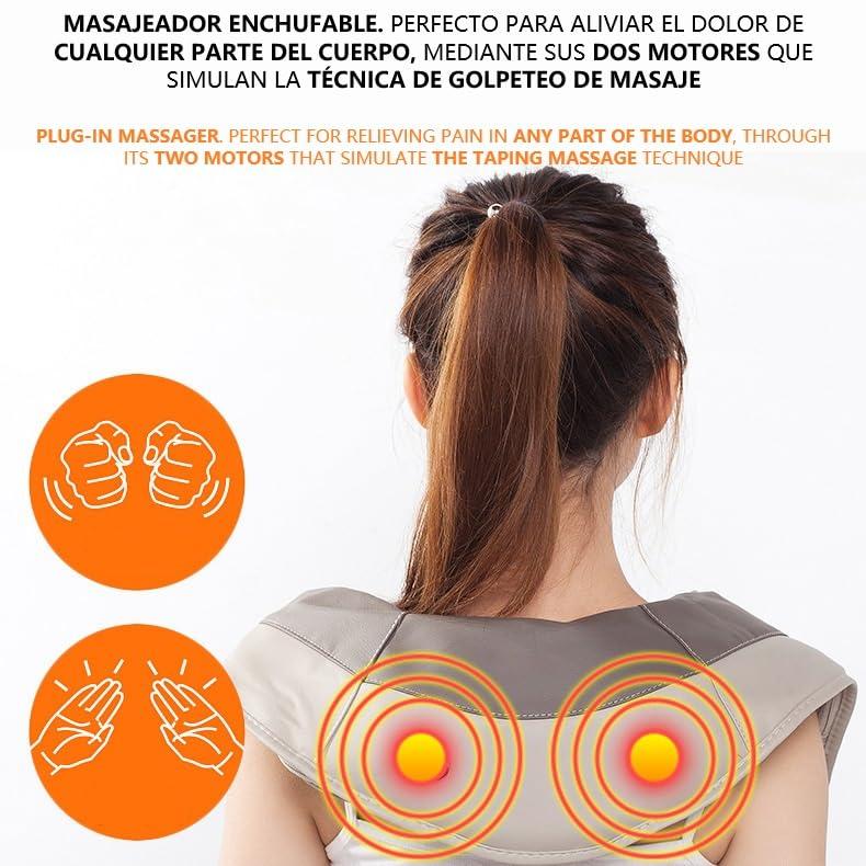 Genrico Genrico Cervical and Back Massager - Neck, Back and Shoulder Massager Leg Massager and Other Body Parts - Tapping Massager - Shiatsu - Pain Relief