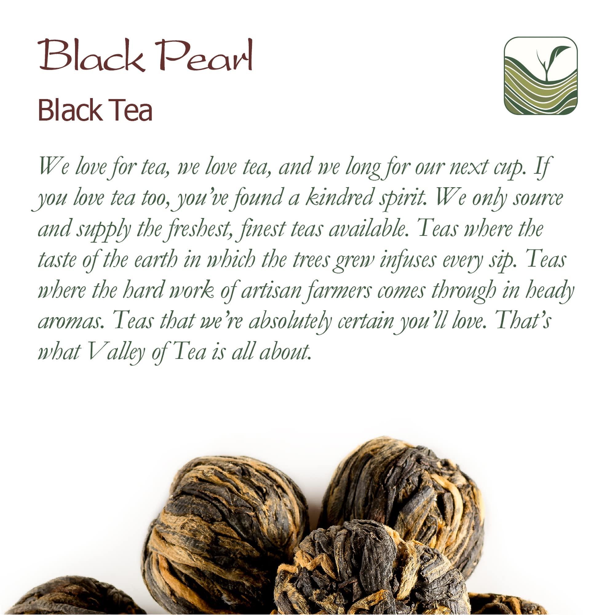 Valley of Tea Yunnan Black Dragon Pearls Tea - Strong and Malty Pearl - Golden Special Grade 100g