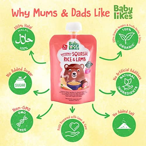 Baby Likes Baby Likes Halal Organic Baby Meals Mixed Combo Pack from 7 months 4 x 130g