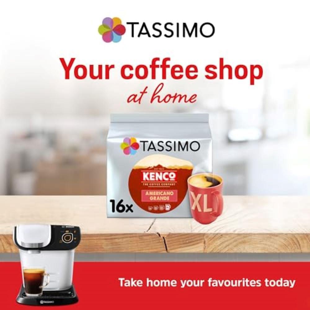 Tassimo Tassimo Kenco Americano Grande XL Coffee Pods x16 (Pack of 5, Total 80 Drinks)