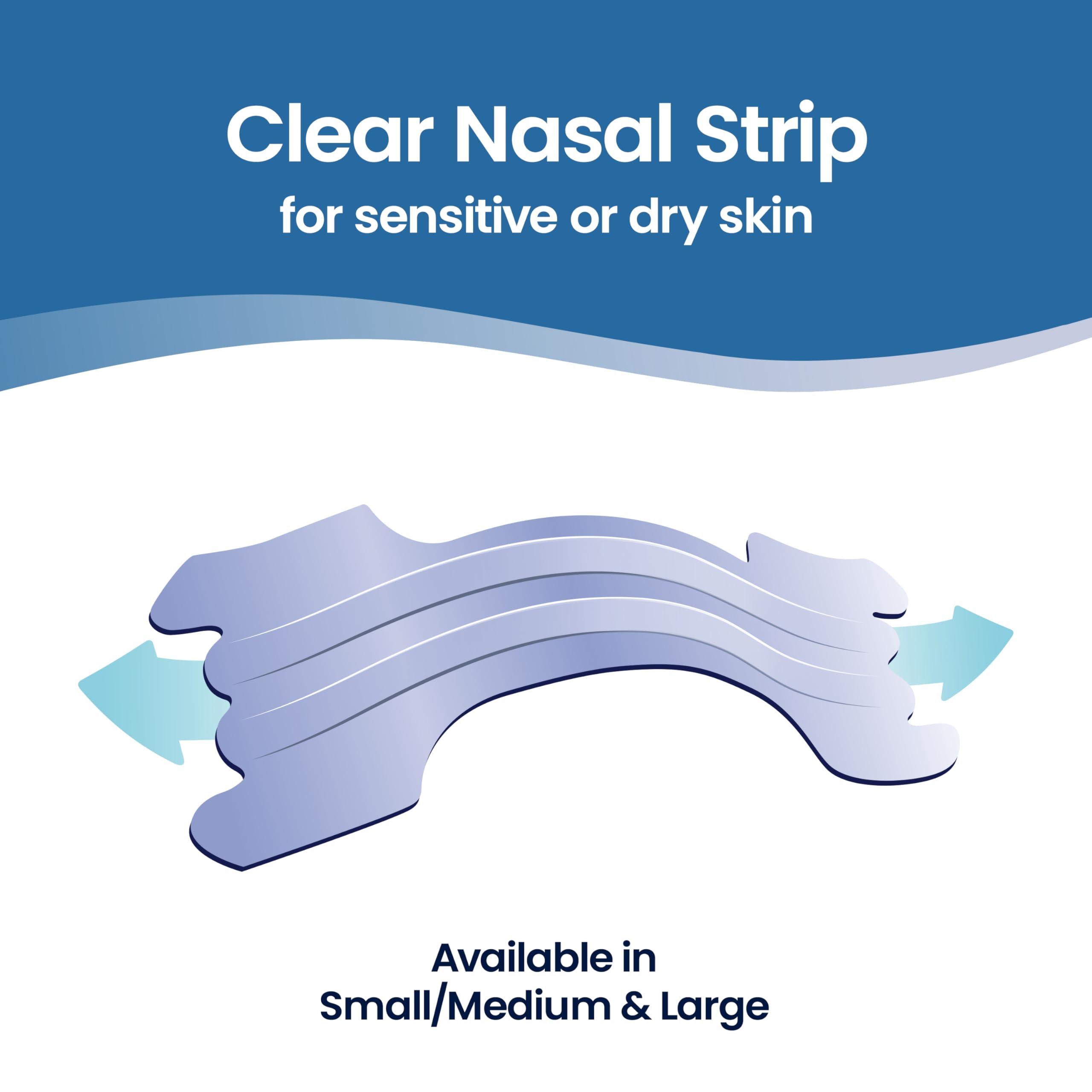 Breathe Right Breathe Right Nasal Strips Clear Large 10s, Instantly Relieves Nasal Congestion, Helps Reduce Snoring, Drug-free, Snoring Aid for Men and Women, 10 Count (Pack of 1)