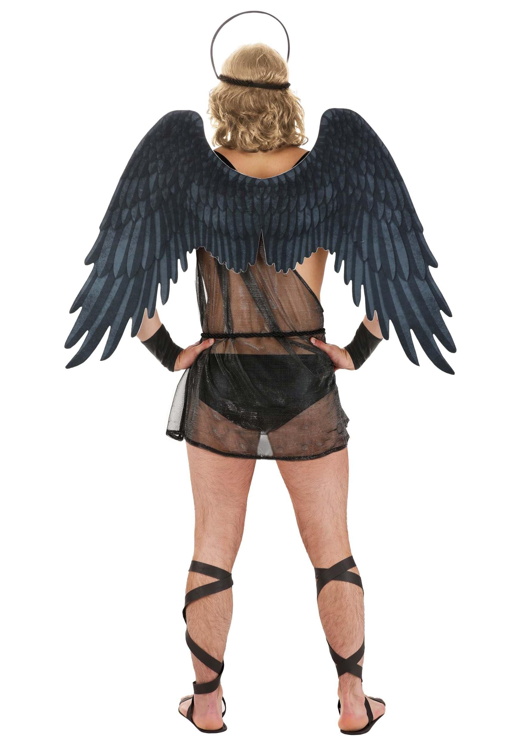 Fun Costumes Sexy Men's Dark Angel Fancy Dress Costume | Sexy Angel Fancy Dress Costumes Small