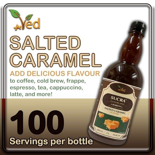 Ved Sucra Premium Syrup 1L for Coffee and Cocktails, sugar free Vanila flavor, Vegan-Friendly, Gluten-Free & Fat-Free.