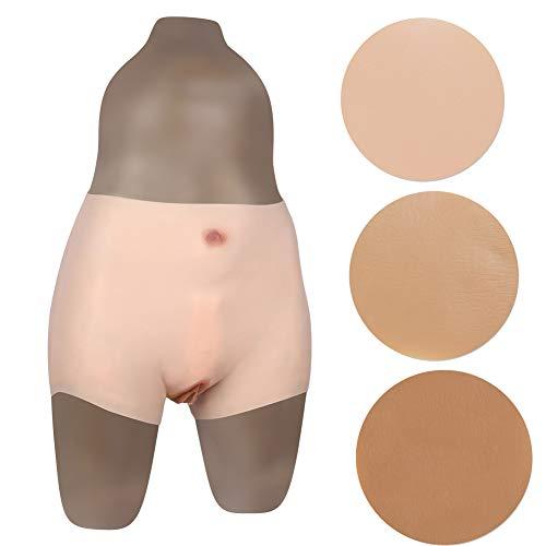 Tex-Eorey Tex-Eorey Silicone Transgender Panty - Realistic Underwear Hip Up Crossdresser for Crossdressing Drag Queen Cosplay Shemale Transgender,Flesh,85