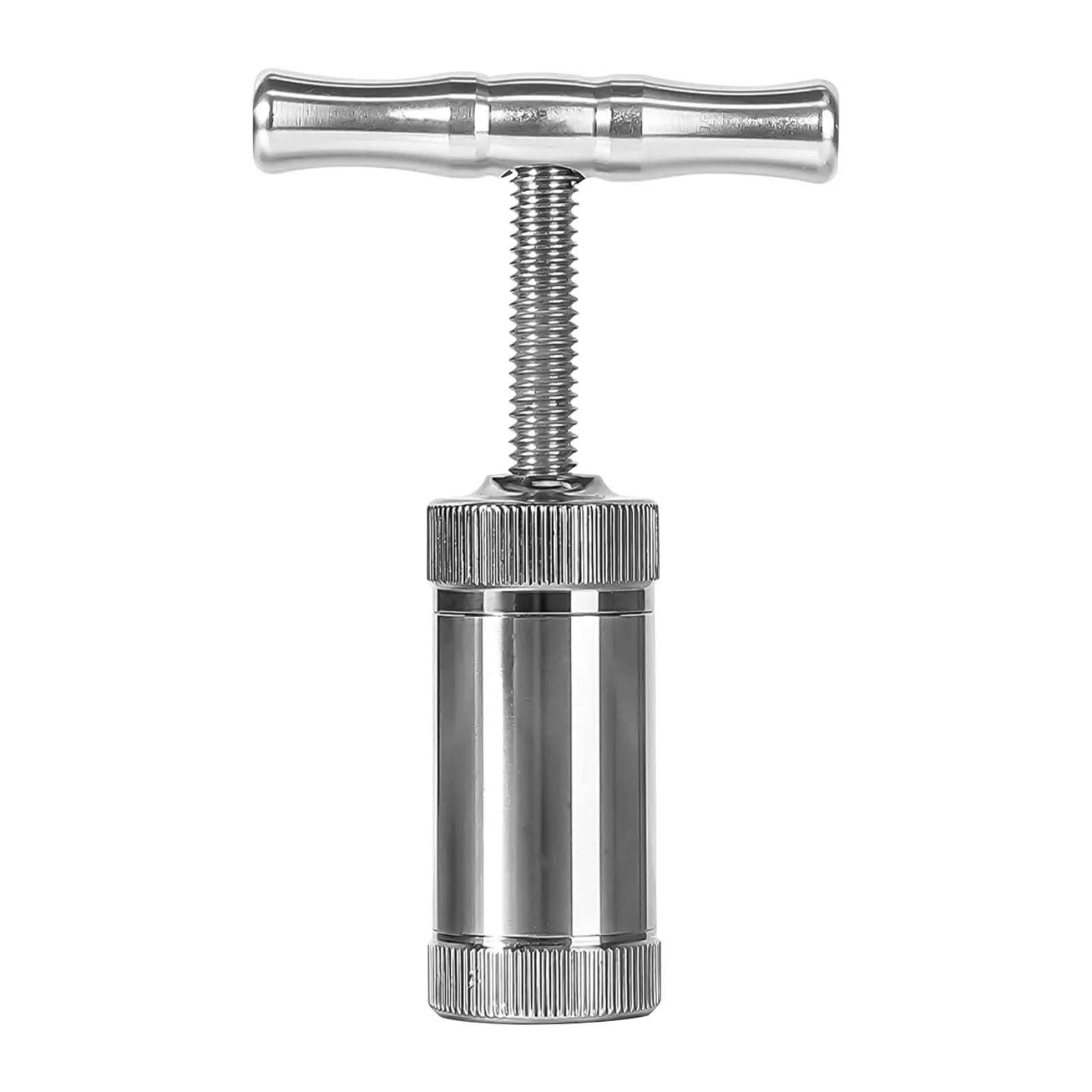 Rainorning Rainorning Rotary Manual Pill Crusher, 304 Food Grade Stainless Steel Medicine Vitamins Grinding Powder Hand Tool Tablet Pressing Machine (Silver)