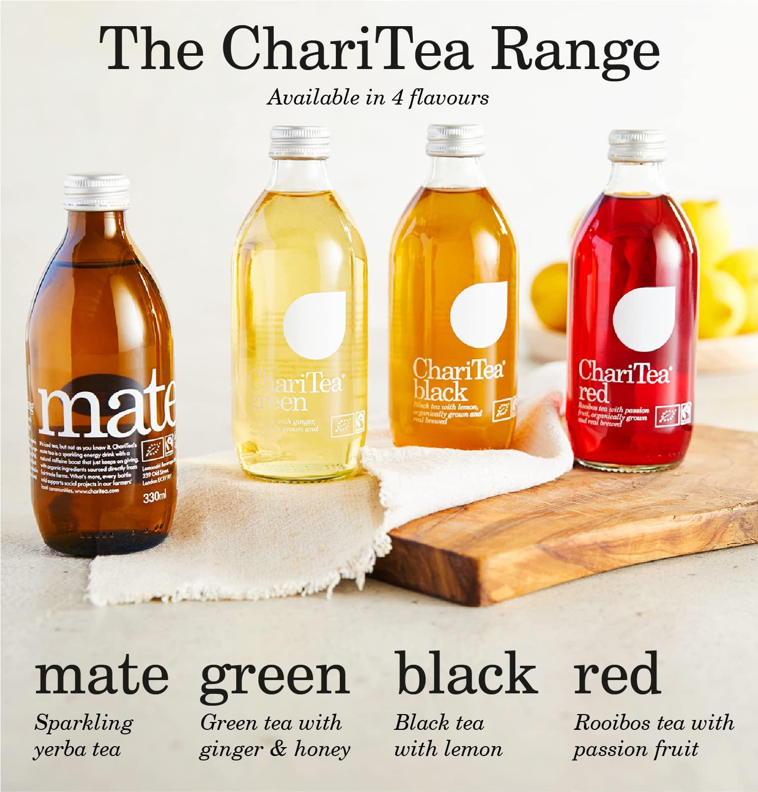 ChariTea ChariTea Iced Tea: Mixed 12 Pack, 4 flavours (Red, Mate, Black, Green) - 12 x 330ml