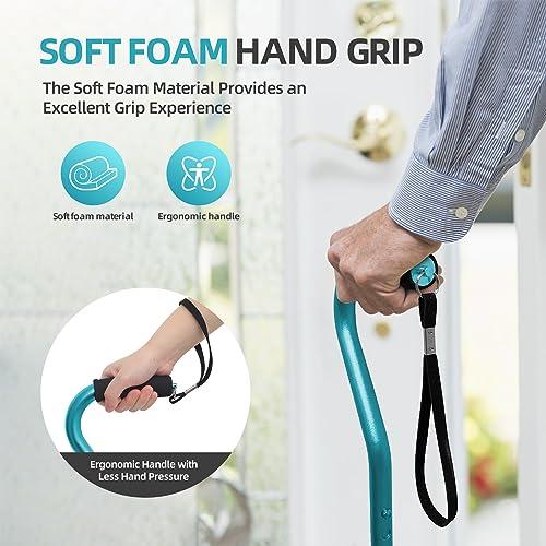 BeneCane BeneCane Walking Cane for Men & Women Adjustable Cane with Offset Soft Cushioned Handle -Portable Lightweight Sturdy Mobility Walker Aid for Elderly, Seniors Collapsible Cane