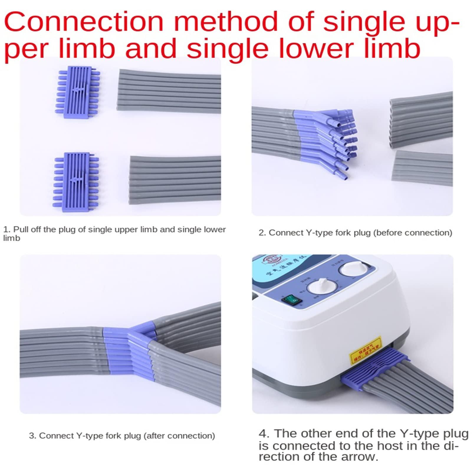 Generic Leg,Waist,Arm Air Compression Massager Recovery Boots Helps for Reduce Swelling,Muscle Relaxation Full Body Pressotherapy Healthcare Rehabilitation Physiotherapy,6 Cavity,Breathable