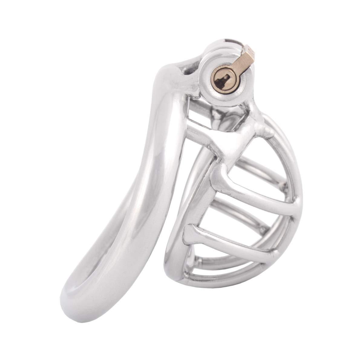 TERNENCE TERNENCE Stainless Steel Small Male Chastity Device Ergonomic Design Cock Cage S250 (1.97 inch / 50mm)