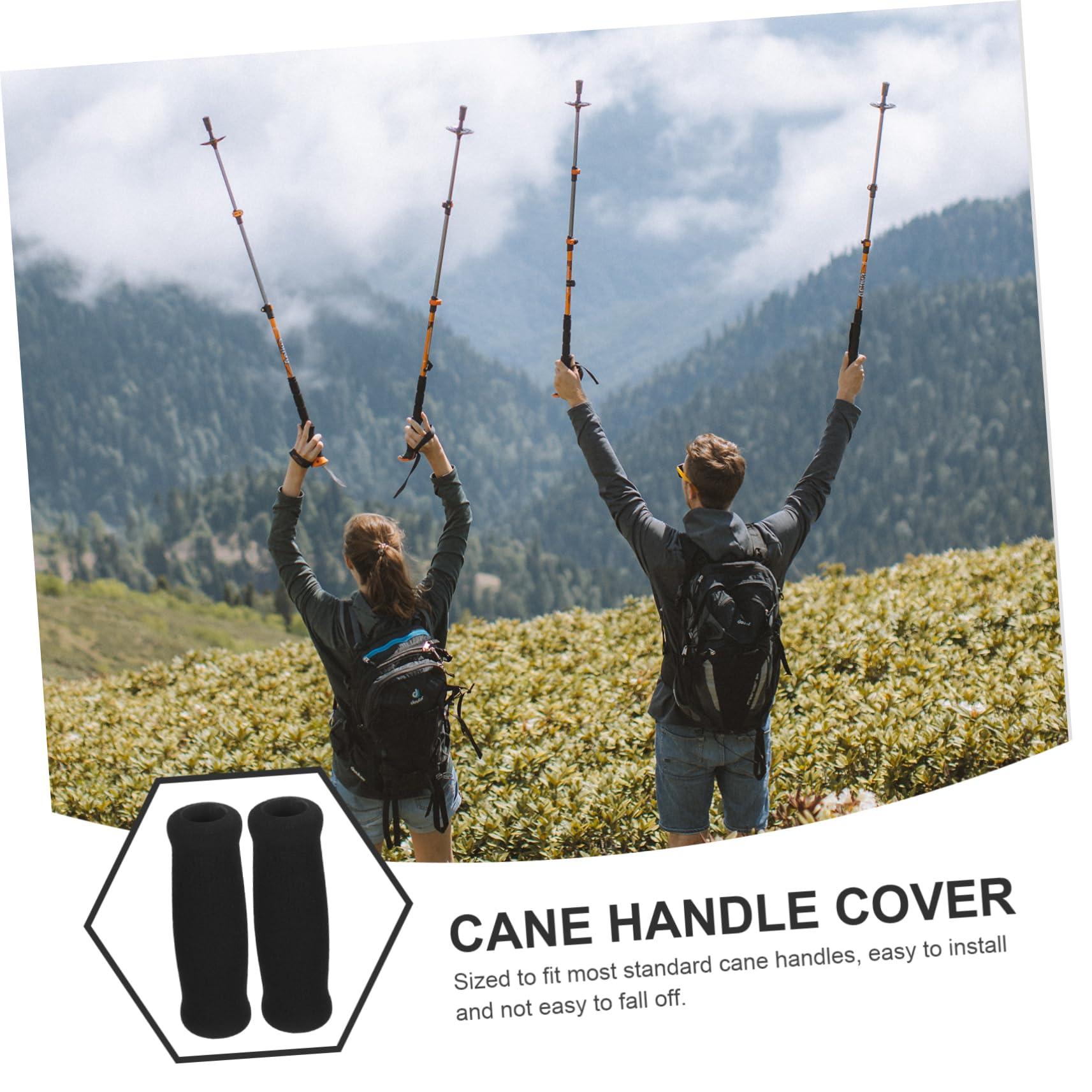 BESPORTBLE BESPORTBLE 3pcs Hiking Pole Handle Walker Foam Sponge Hand Grip Walking Stick Handle Cover 4pcs (black) Cane Handle Hand Grips Crutch Parts Crutch Handle Pads Accessories Thick Elder