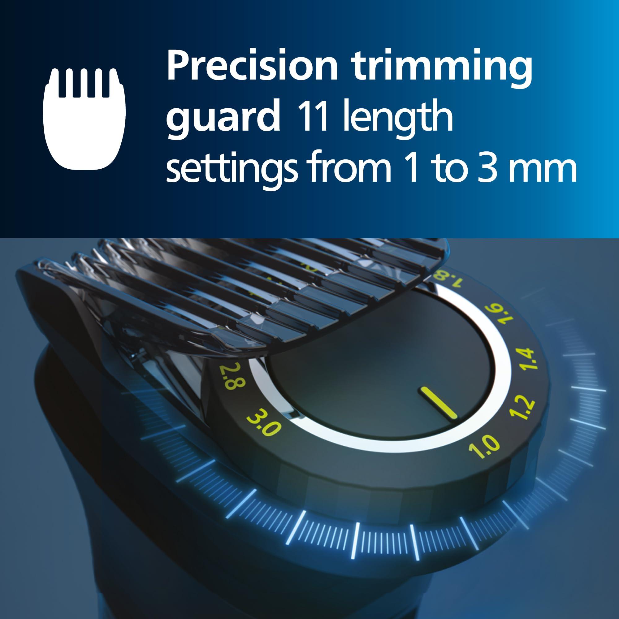 Norelco Philips Norelco Multigroom 9000 Series, All-in-One Trimmer, Beard Trimmer and Hair Clipper, 25-Piece/27-Length Men's Grooming Kit for Beard, Face, Nose, Ear and Body, Travel Kit, MG9522/50