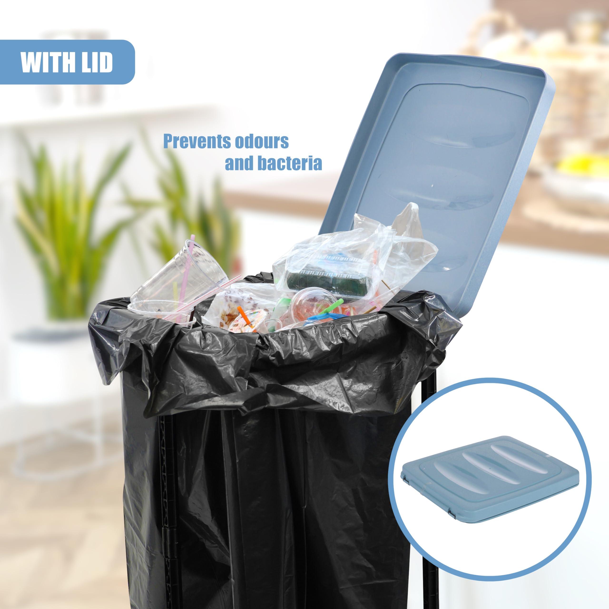 Koopman 60L Rubbish Bag Refuse Sack Bin Liner Waste Disposal Garbage Bag Stand Holder