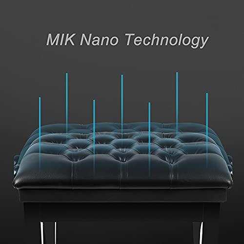 KIUYDHGD KIUYDHGD Leather Piano Bench Adjustable Height Deluxe Piano Stool Piano Bench with Thick Cushion Leather Padded for Home & Professional Use