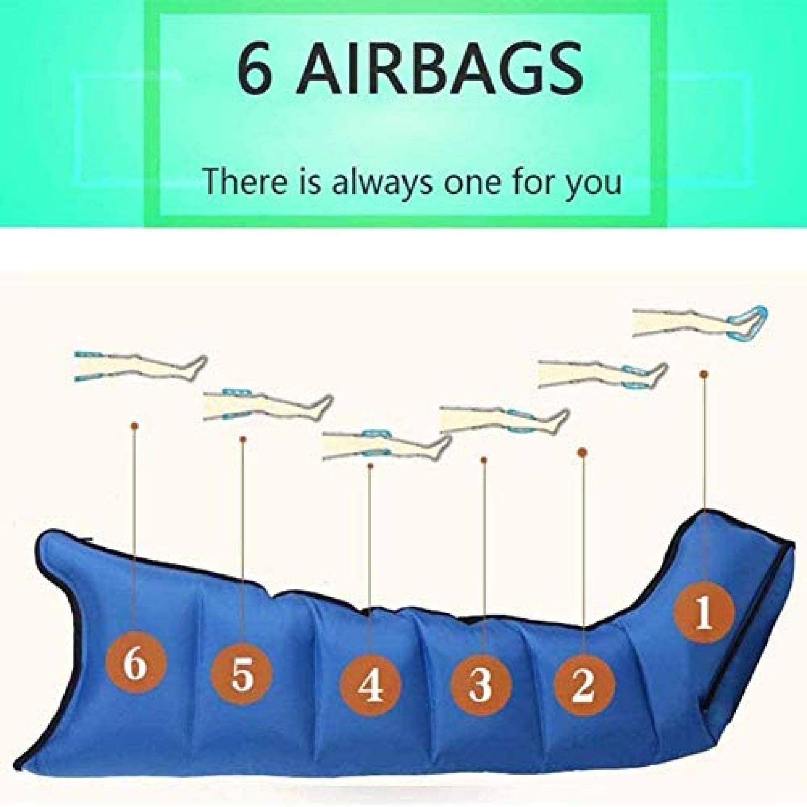 FreshCart Basics Air Compression Leg Massager Machine - Improve Circulation, Reduce Pain, Relax Legs, Arms, Waist, Ankles, Feet - Pressotherapy Boots with Adjustable Pressure Settings