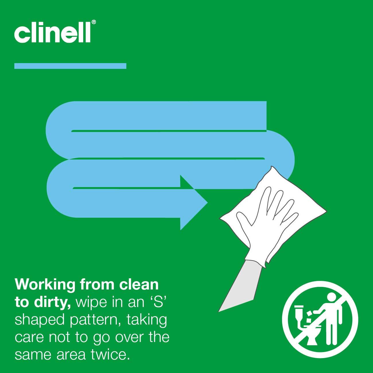 Clinell Clinell Universal Cleaning and Disinfectant Wipes for Surfaces - Pack of 120 Wipes - Multi Purpose Wipes, Kills 99.99% of Germs, Quick Action