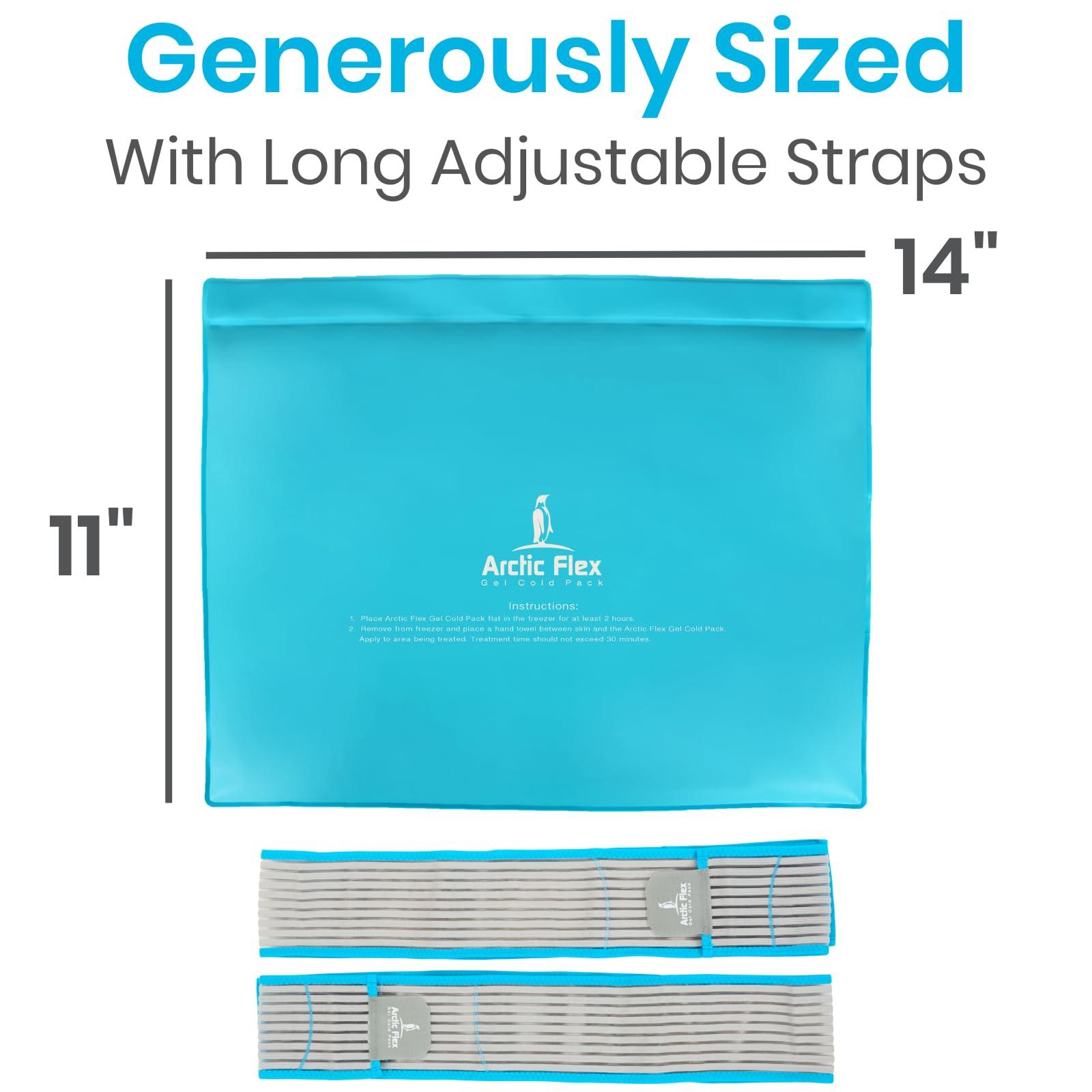 Arctic Flex Arctic Flex Reusable Gel Ice Pack - Cold Therapy Ice Bag - Medical Freezer Pad - Hot/Heated Compress Wrap for Knee, Shoulder, Back and Ankle - Flexible, Soft & Instant