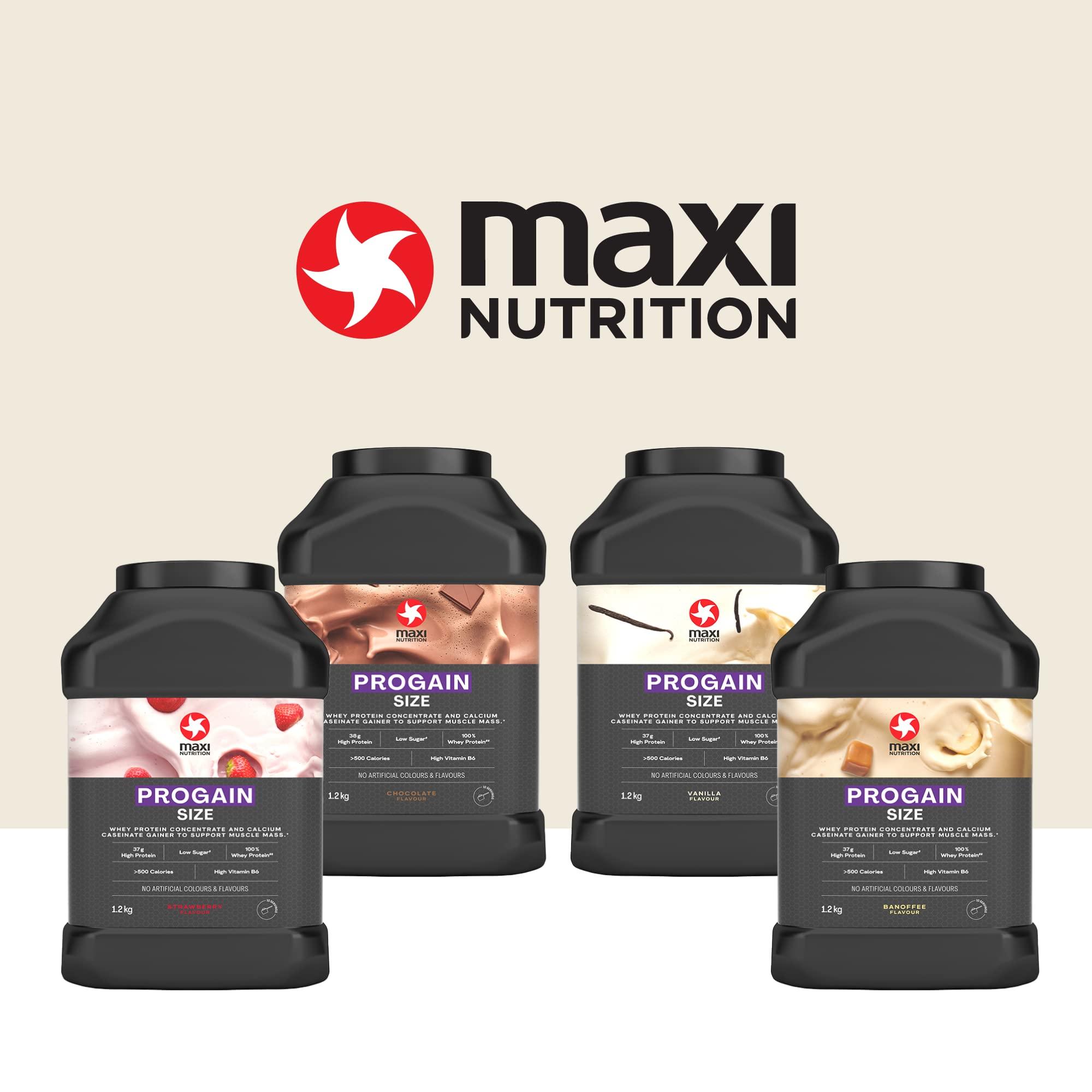 MaxiNutrition MaxiNutrition Progain - Vanilla - Whey Protein Powder Sports Supplement Shake for Size & Mass - 1.2kg - 10 Servings