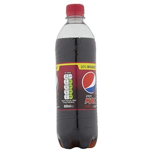 Pepsi Pepsi Max Cherry, Maximum Cherry, No Sugar, 24 x 600 ml Bottles