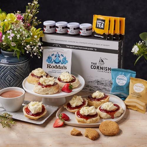 The Cornish Company The Cornish Company Afternoon Tea Hamper  Deluxe Tea Set Hamper Gifts for Women Includes Fresh Scones, Biscuits  Birthdays, Anniversaries & Special Occasions