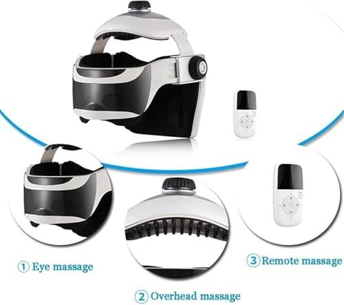HYYKEJI HYYKEJI Electric Head Massager Helmet, Eye Neck Massage Helmet Scalp Massager with Heat, Kneading, Air Compression, Suitable for Headache, Stress Relief, Deep Sleeping