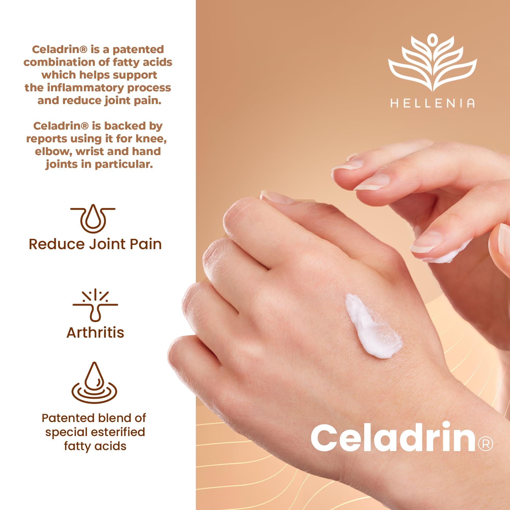 Hellenia Celadrin Cream for Muscle and Joint Pain 100ml | Joint Care Cream Using Patented Ingredient Celadrin | UK Manufactured for Hellenia Healthfoods