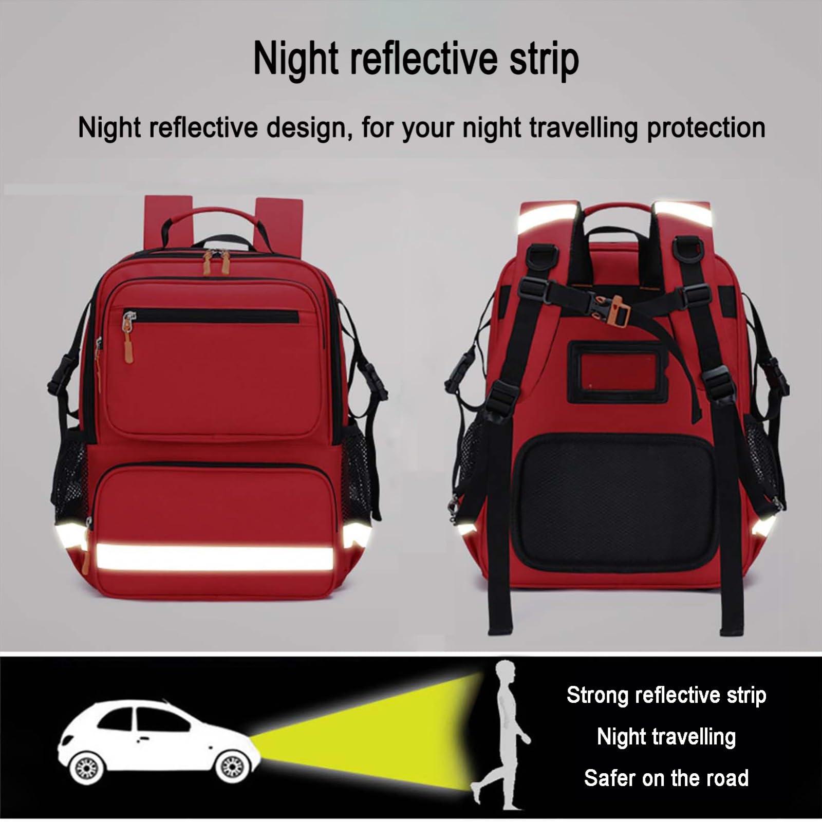 Cubstone Cubstone Wheelchair Backpack, Back of Seat Bag for Mobility Scooters-Large Wheelchair Accessories Bag with Reflective strip - Power & Manual Wheelchair Backpack Pouch for Adult-Bag Only (E)