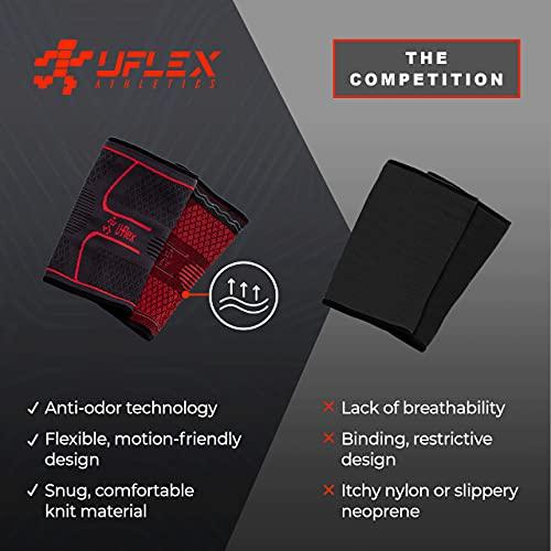 Uflex Athletics Uflex Athletics (Small) Knee Compression Sleeve Support for Running, Jogging, Sports, Joint Pain Relief, Arthritis and Injury Recovery-Single Wrap