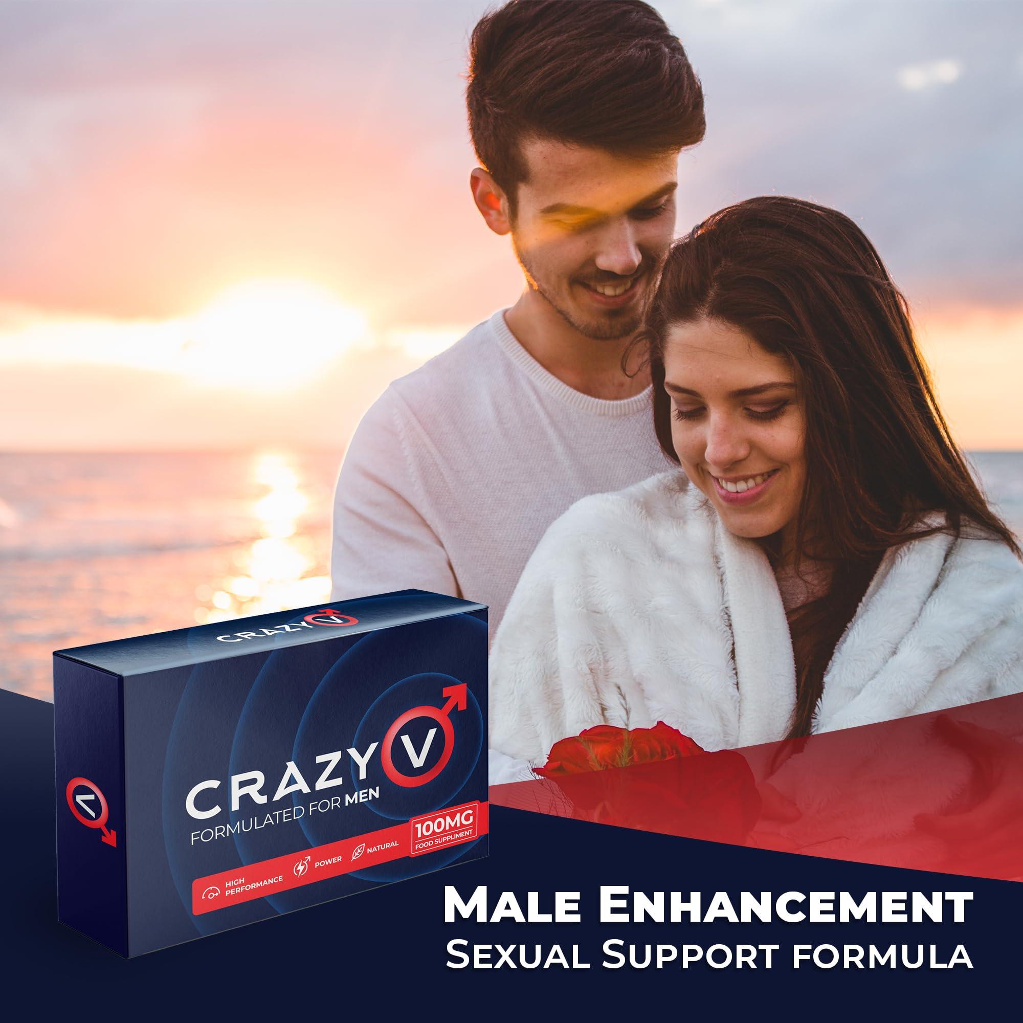 Crazy V Crazy V Blue Fast-Acting 100mg Tablets: Strong Performance & Stamina Booster for Men - High Power Pills Endurance & Firmness Enhancing Male Herbal & Food Supplement (30 Count (Pack of 1))