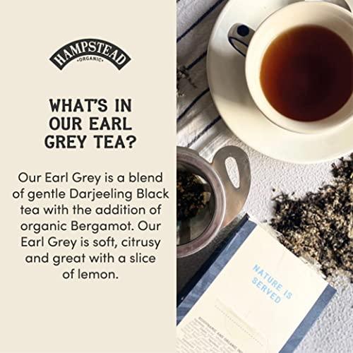 Hampstead Tea Hampstead Organic Earl Grey Loose Tea Pouch 100 g (Pack of 6) | Plastic Free | 100% Organic