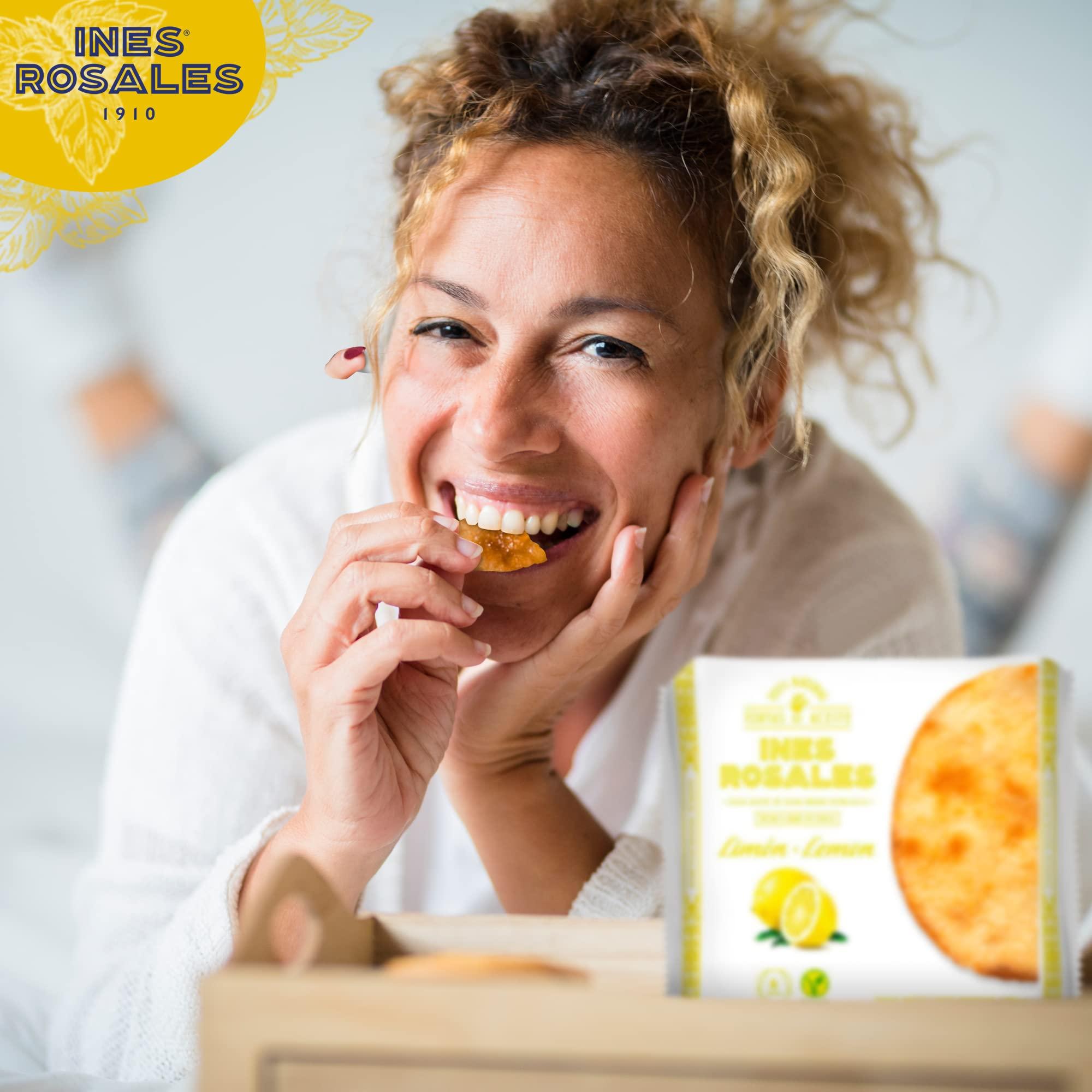 Ines Rosales Ines Rosales Lemon Sweet Olive Oil Tortas, Delicious Vegan Biscuits, Spanish Snacks, 14 x 120g