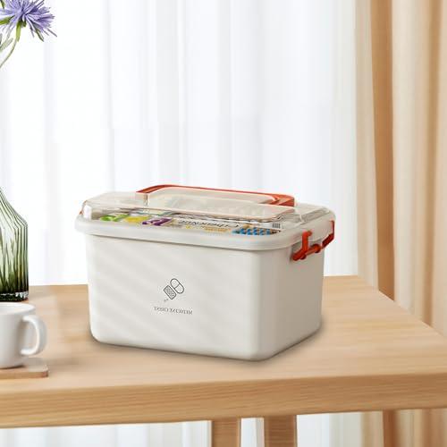 Wisylizv Wisylizv Medicine Storage Box - Large Capacity Multi Layer Medicine Box | Transparent Double-Layer Cases for Medicine | Portable Large Medicine Box