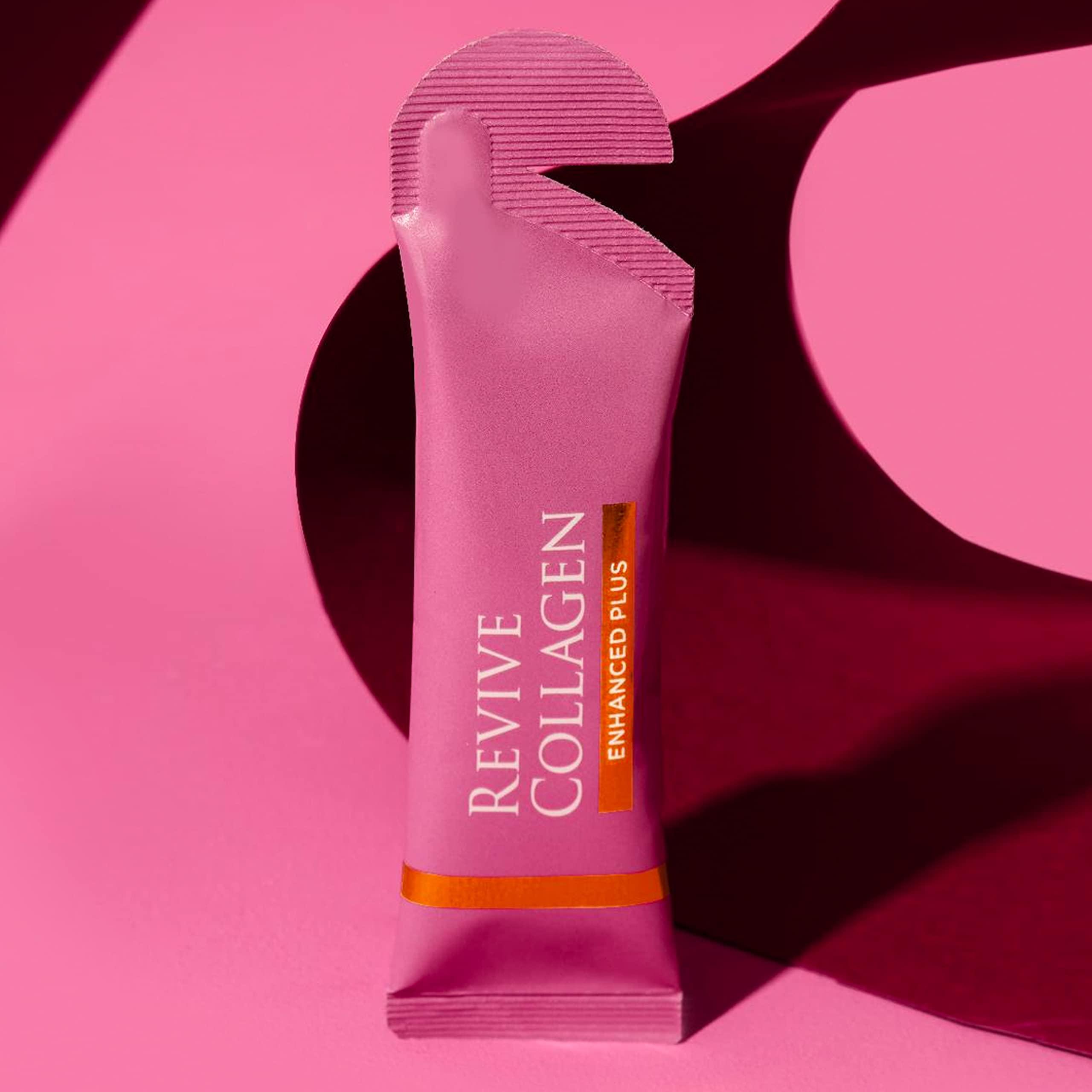 Revive Collagen Revive Collagen Enhanced Plus 10,000mg Hydrolysed Marine Collagen Drink with Added Vitamin A & C for Healthy Skin, Hair, Nails & Joints | Tropical | 14 x Sachets