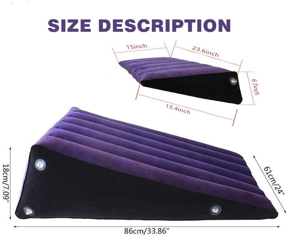 FreshCart Basics Sex Cushion Set 2Pcs Sex Aid Ramp Inflatable Magic Sofa Combination Triangle Pillow Supportive Wedge Posture Versatile Cushion Toys Body Support Pad for Couples