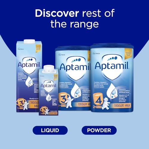 Aptamil Aptamil 3 Toddler Baby Milk Ready to Use Liquid Formula, 1-3 Years, 200ml (Pack of 15),package may vary