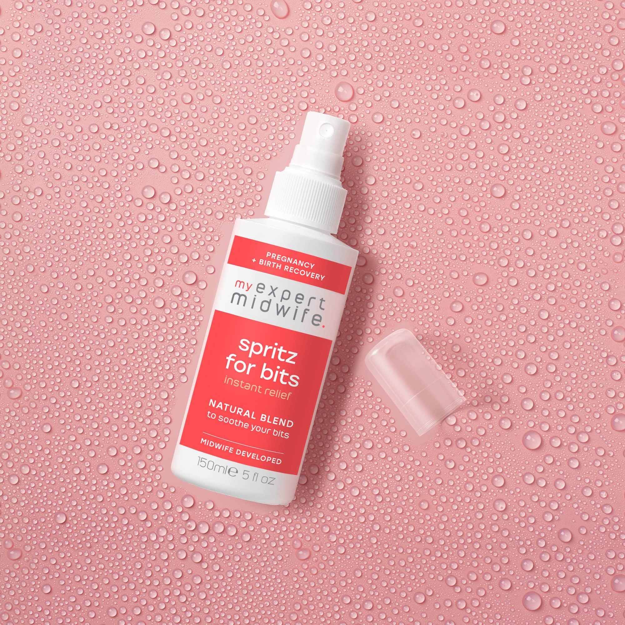 My Expert Midwife My Expert Midwife Just For Bits - Birth Prep & Recovery Duo with Spritz for Bits Postnatal Relief Perineal Spray and Peri Prep Your Bits Perineal Massage Oil (Pack of 2)