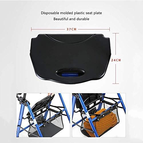 FreshCart Basics Rolling Walker with Seat and Wheels - Folding Walker and Transport Chair, Mobility Aids