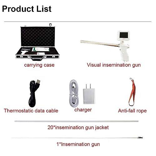 JINGEDD JINGEDD Artificial Insemination Gun,Cow Visual Endoscope Breeding Kit,Professional Visual Insemination Gun With 4.3 Inch Rotatable Screen,With Photo/Videos/Playback Function