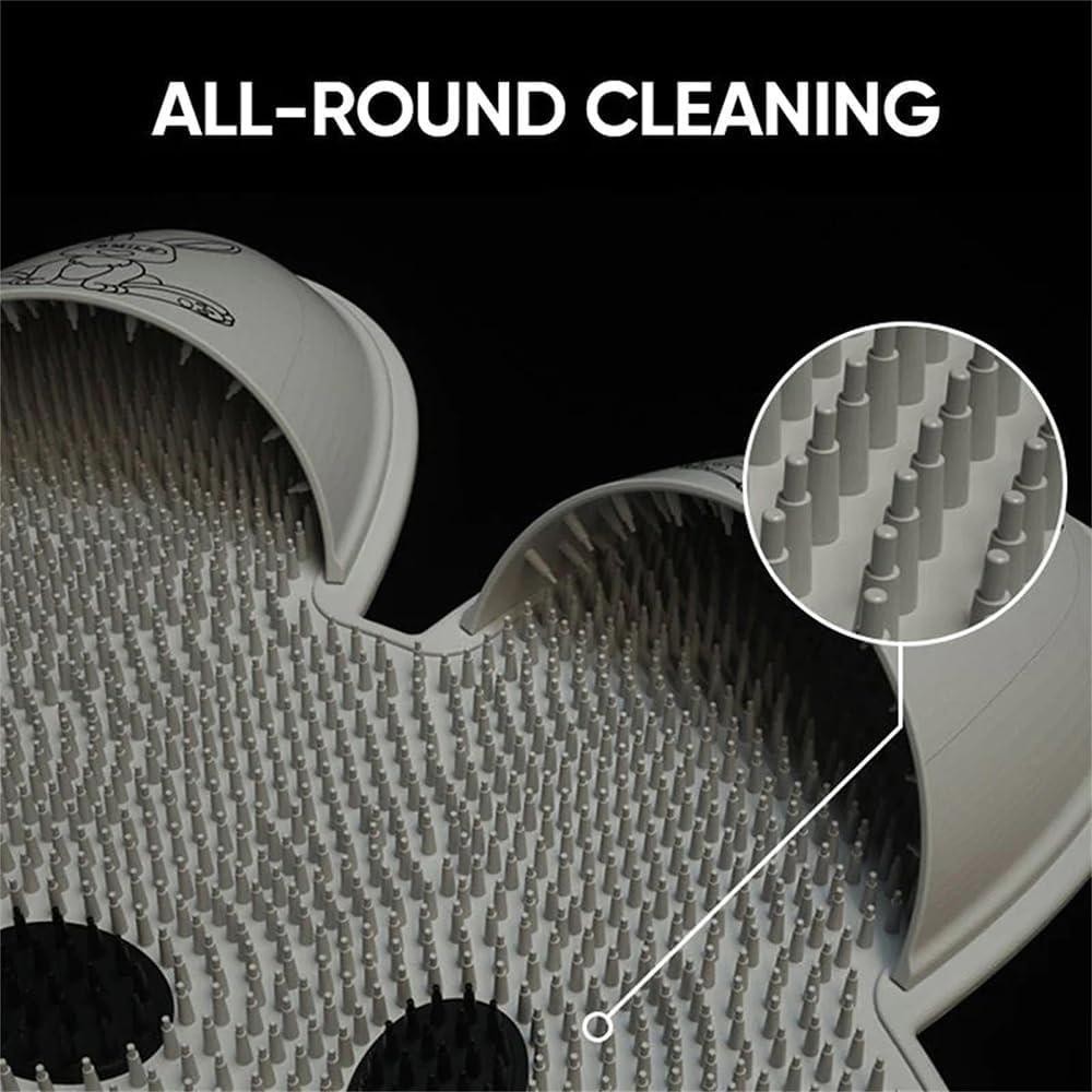NaHibu Rabbit Foot Rubbing Artifact,Rabbit Silicone Foot Massage Mats,Silicone Rabbit Foot Rubbing Artifact, Bathroom Massage Non-Slip Carpet, Bathroom Foot Shower Mat