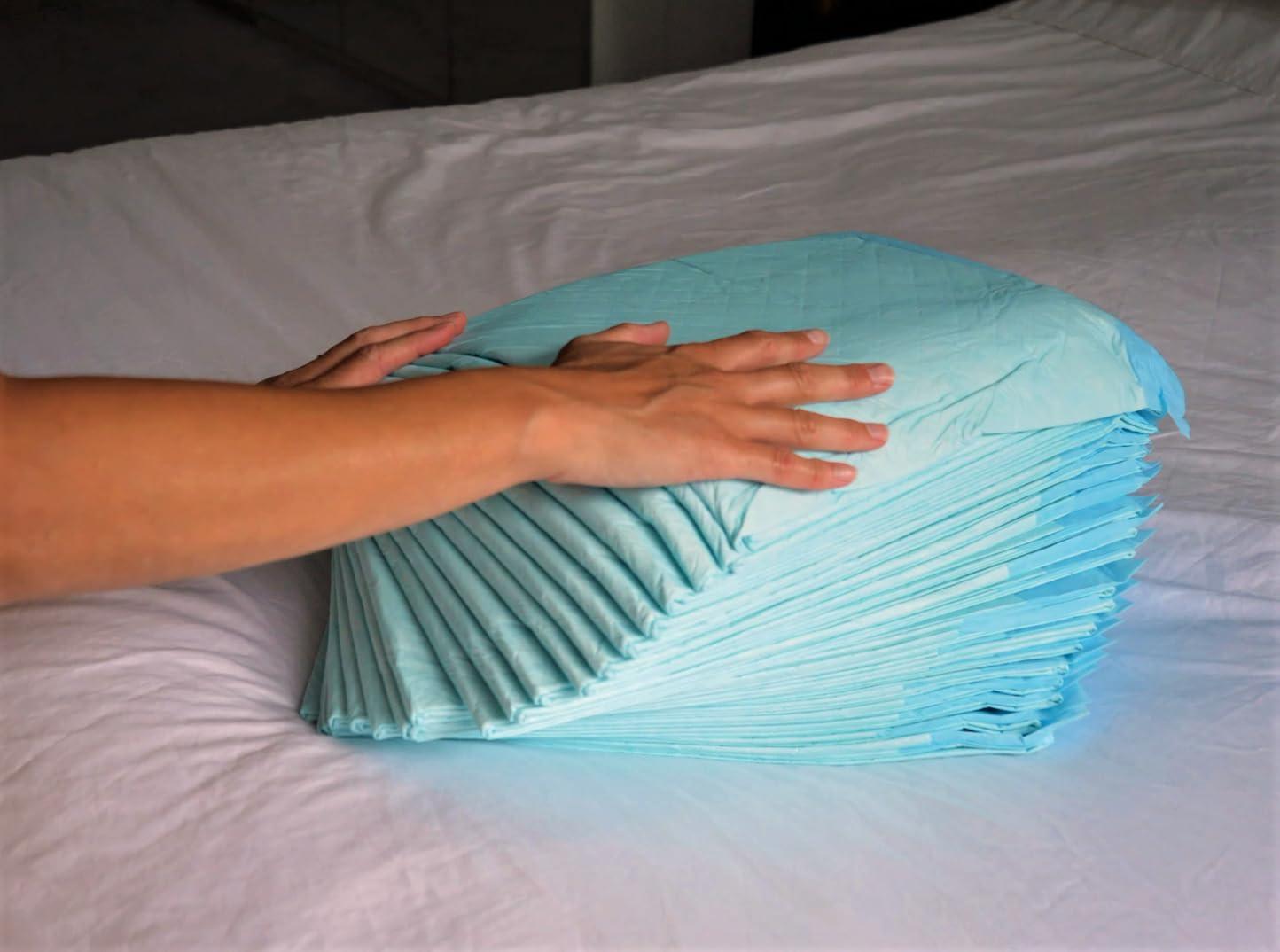 Speedwellstar 150 x 80 cm Extra Large 2300 ml Disposable Incontinence Bed Pads Pack of 20 Super Absorbent Protector Full Size Bed Wee 2300 ml