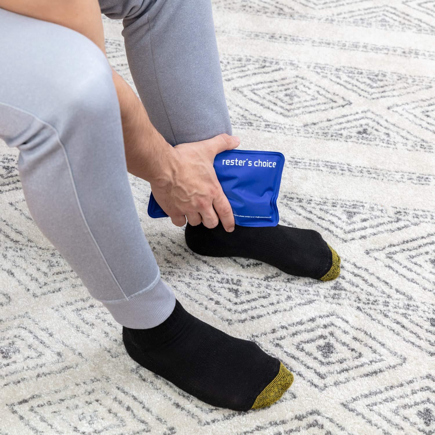 Rester's Choice Rester's Choice Gel Cold & Hot Packs (2-Piece Set) Medium 5x10 in. Reusable Warm or Ice Packs for Injuries, Hip, Shoulder, Knee, Back Pain Hot & Cold Compress for Swelling, Bruises, Surgery