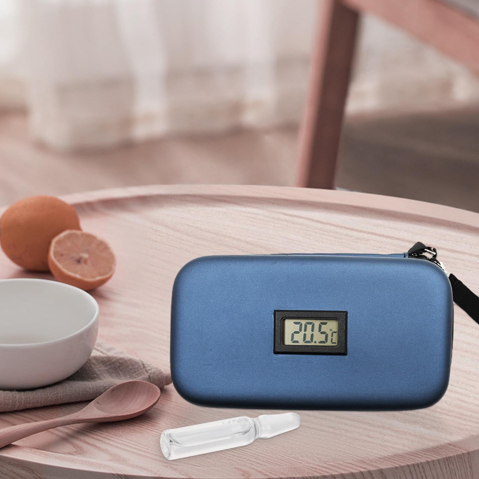 FreshCart Basics Medication Cooler for Travel - Medication Cooler, Medication Tool | Real-Time Temperature Monitoring and LCD Digital Display, Long Lasting Insulation Medication Bag (1pc)