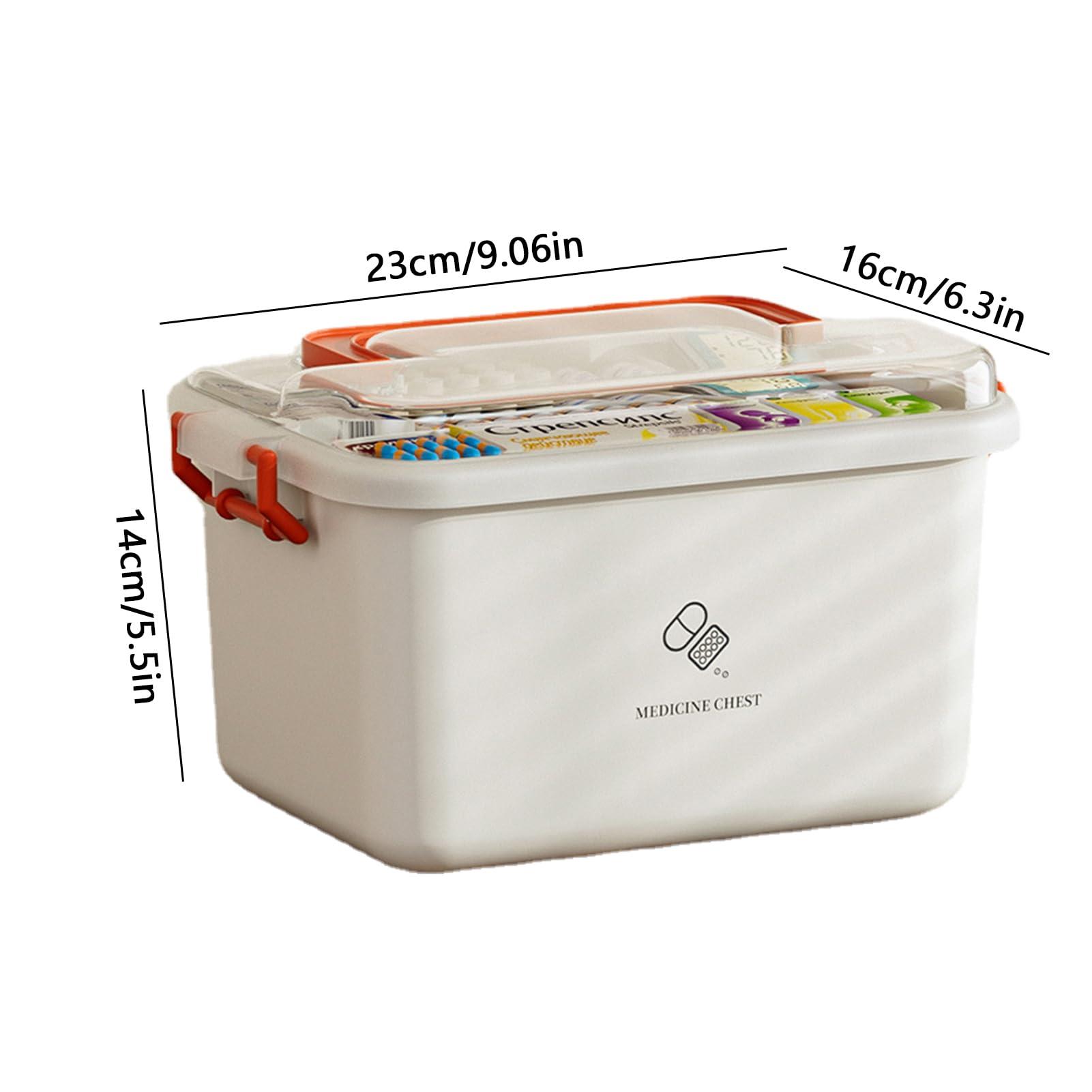 Wisylizv Wisylizv Medicine Storage Box - Large Capacity Multi Layer Medicine Box | Transparent Double-Layer Cases for Medicine | Portable Large Medicine Box